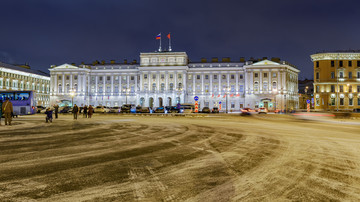 圣彼得堡马林斯基宫夜景