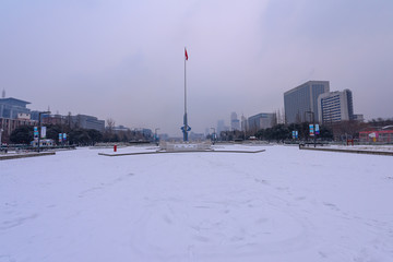 下雪后的济南泉城广场 （4）