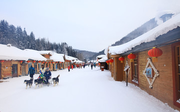 雪乡全景 中国雪乡 雪乡