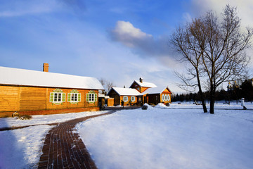 东北雪景建筑