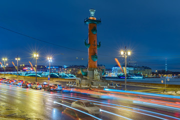 瓦西里岛古港口夜景