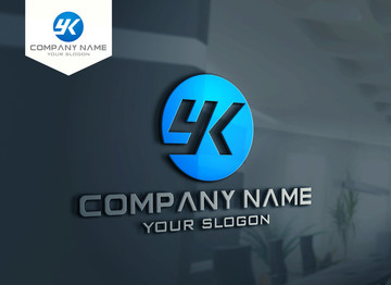 YK字母LOGO设计 标志设计