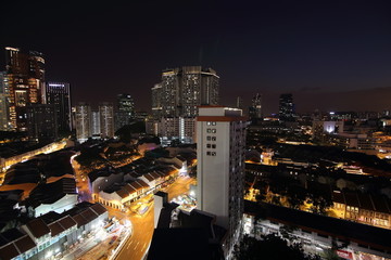 新加坡牛车水夜景
