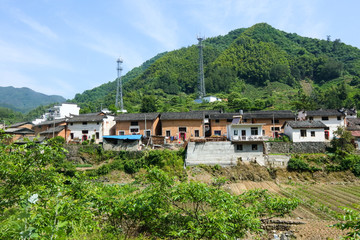 安徽乡村 路边的村落 村庄