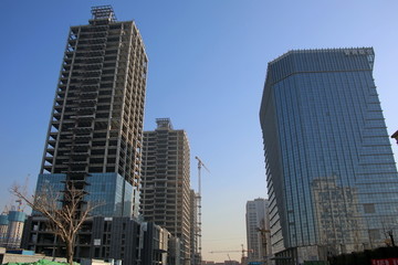 北京丽泽商务区的在建高楼