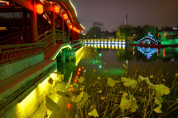 开封御河夜景