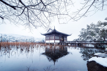 西湖雪景