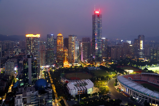 广州天河城市夜景