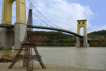 科玛小镇 欧式桥梁 吊桥