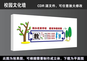 学校道德文化墙宣传展板高清