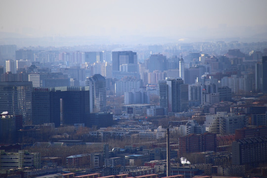 大钉子奥运塔爬楼长焦远眺北京城