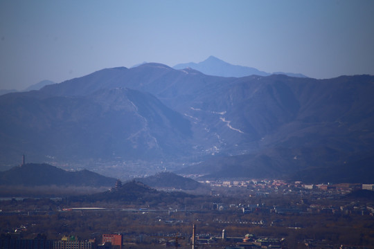 大钉子奥运塔观景平台远眺北京