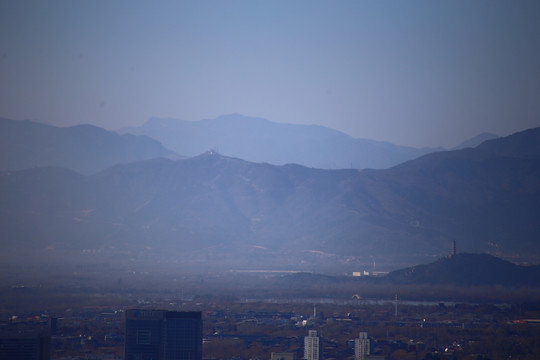 大钉子奥运塔观景平台远眺北京