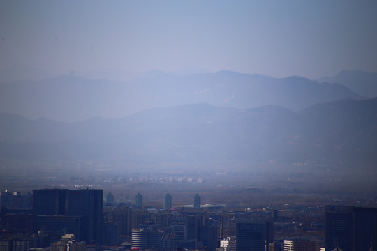 大钉子奥运塔观景平台远眺北京