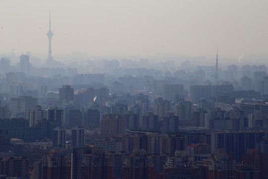 大钉子奥运塔观景平台远眺北京