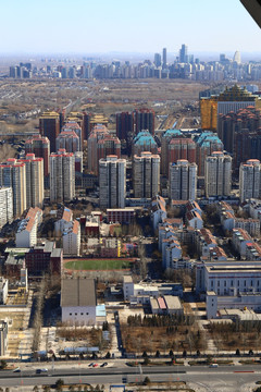 奥运塔爬楼俯视北京