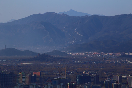 大钉子奥运塔观景平台远眺北京