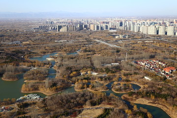 奥森大钉子奥运塔上俯视北京