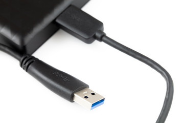 USB数据传输线白底图片