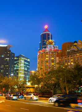 澳门建筑 澳门夜景 高清