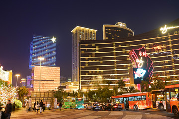 澳门街头 澳门夜景 高清