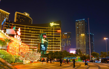 澳门街头 澳门夜景 高清