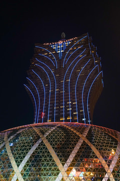 澳门夜色 夜景 高清