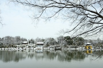 扬州瘦西湖雪景