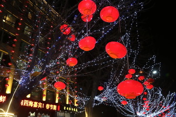 红灯笼 春节夜景