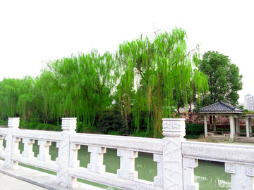 河边游步道景观