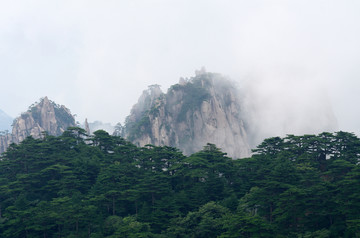 云雾中的黄山