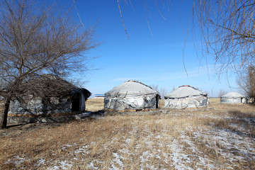 蒙古包 草原 风车 民族风情