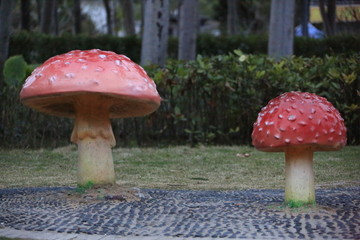 小蘑菇雕塑