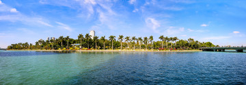 厦门筼筜湖湖滨全景