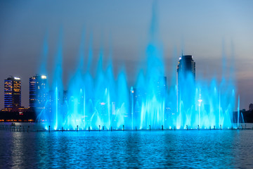南京玄武湖音乐喷泉