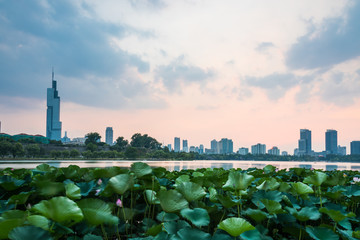 南京玄武湖日落