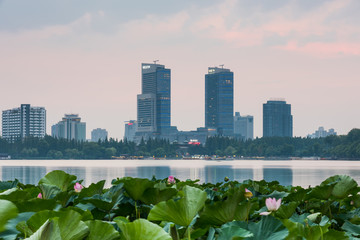 南京玄武湖日落