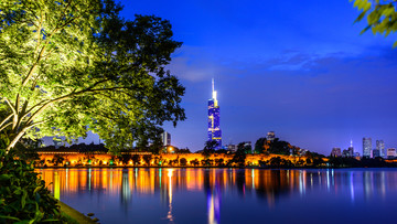南京玄武湖夜景