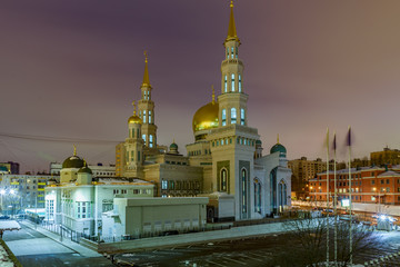 莫斯科大清真寺夜景