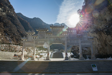 西岳华山 西峰牌坊 太华圣境