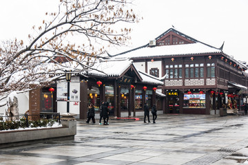 南京夫子庙雪景