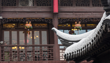 南京夫子庙雪景