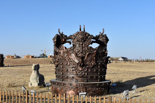 蒙古神兽雕塑，雄鹰雕塑