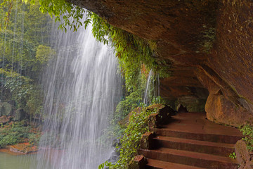 赤水四洞沟 水帘洞瀑布水帘景观