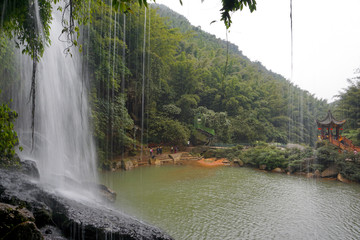 赤水四洞沟 水帘洞瀑布水帘景观