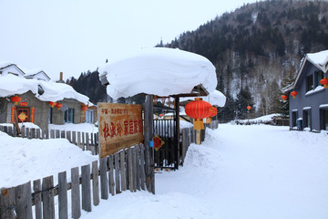 雪乡全景 中国雪乡 雪乡