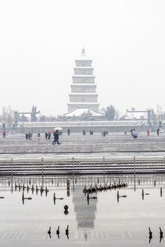 雪中大雁塔