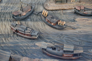 木雕清明上河图河中木船