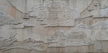 淮南旅游景区浮雕墙