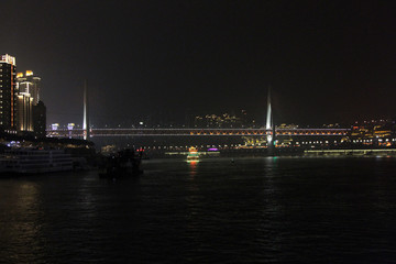 重庆长江大桥夜景